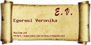 Egeresi Veronika névjegykártya